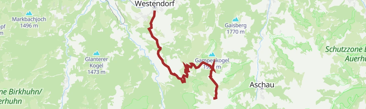 Route map: Bike&Hike Kreuzjöchlsee-Brechhorn